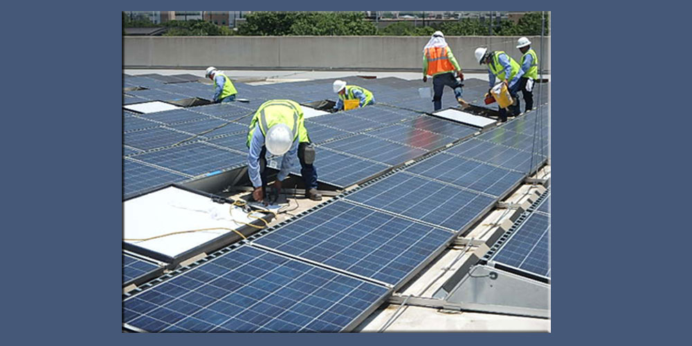 Texas Fifth Wall Roofing Installing OMG PowerGrips™ To Secure A Solar Panel System
